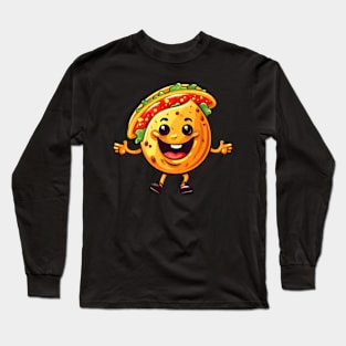 kawaii Taco T-Shirt cute potatofood funny Long Sleeve T-Shirt